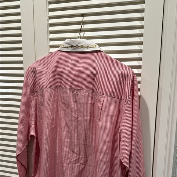 Women’s Foxcroft size 8 cotton blouse with gold embroidery - Picture 7 of 8